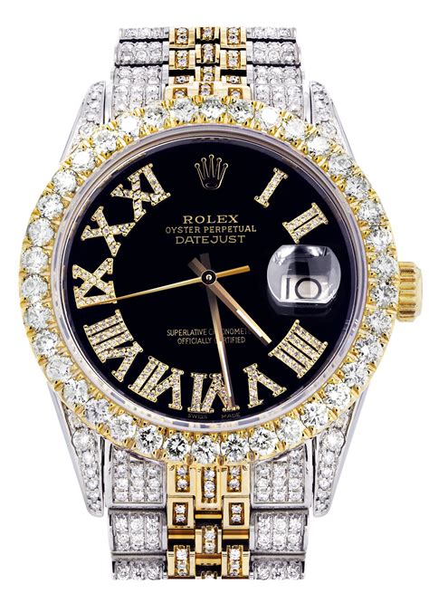 men's rolex black with black diamonds